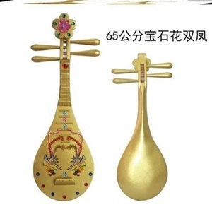 白色琵琶樂器